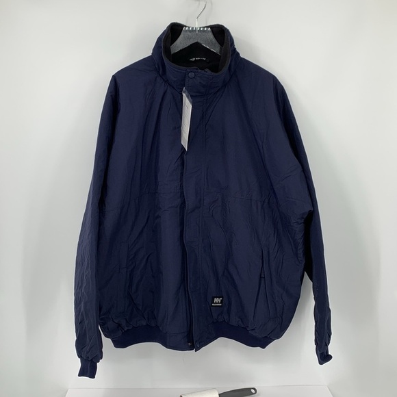 Helly Hansen Storm Jacket coat fleece lined zipper Navy Blue men nylon new XXL - Picture 4 of 6